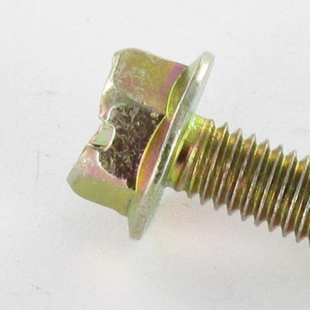 1 x Vite Per Metalli Testa Esagonale M5X18 Flangia 11 Con Intaglio Bicromato