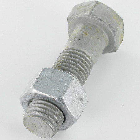 50 x Bullone (Venduto Con Dado) Testa Esagonale M12X120 Classe 8.8 SB Elevata Resistenza Alla Corrosione Acciaio Zincato A
