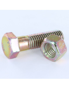 Bullone (Venduto Con Dado) Testa Esagonale M12X25 Bicromato