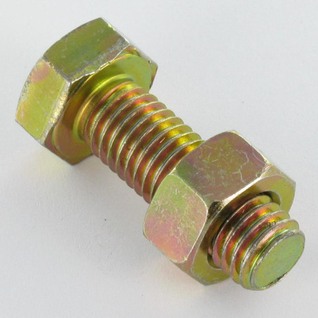 1 x Bullone (Venduto Con Dado) Testa Esagonale M12X25 Bicromato