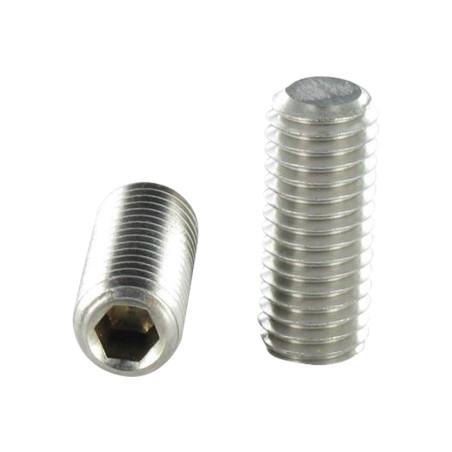 1 x Vite Per Metalli Acciaio Inox A2 Senza Testa Con Cava Esagonale Chiave Esagonale Da 4 M8X20 Punta Piatta