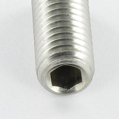1 x Vite Per Metalli Acciaio Inox A2 Senza Testa Con Cava Esagonale Chiave Esagonale Da 4 M8X20 Punta Piatta