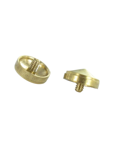 1 x Coprivite Conico Ottone Cromato 12...