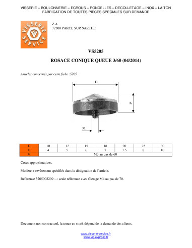 1 x Coprivite Conico Ottone Cromato 12...