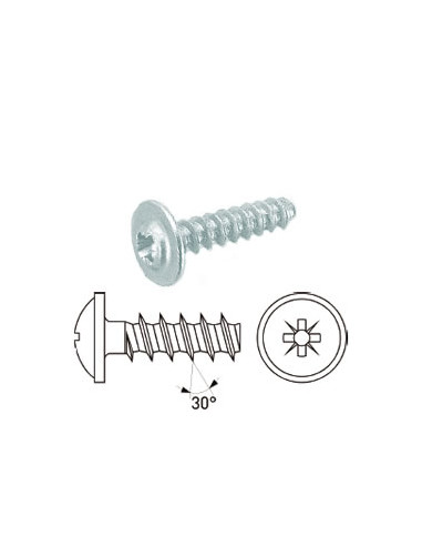 1 x Vite Pvc Acciaio Inox A2 Testa Poelier...