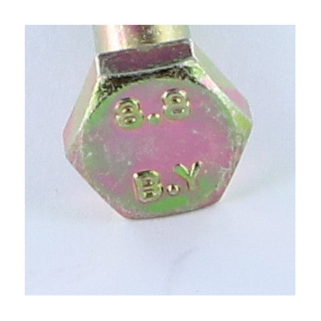 1 x Gambo Del Bullone Parzialmente Filettato Testa Esagonale M5X35 Classe 8.8 Bicromato