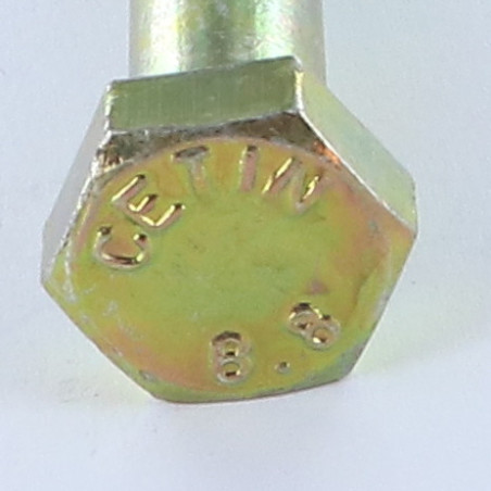 1 x Gambo Del Bullone Parzialmente Filettato Testa Esagonale M10X100 Classe 8.8 Bicromato