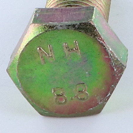 1 x Gambo Del Bullone Parzialmente Filettato Testa Esagonale M20X65 Classe 8.8 Bicromato