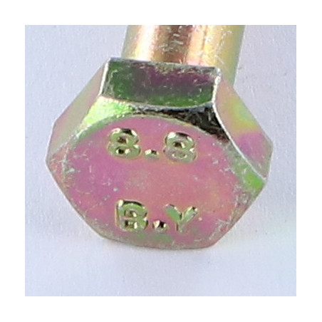 1 x Gambo Del Bullone Parzialmente Filettato Testa Esagonale M8X45 Classe 8.8 Bicromato