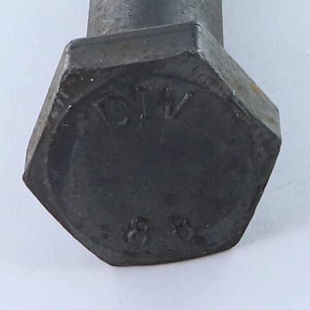 1 x Gambo Del Bullone Parzialmente Filettato Testa Esagonale M22X100 Classe 8.8 Acciaio Grezzo