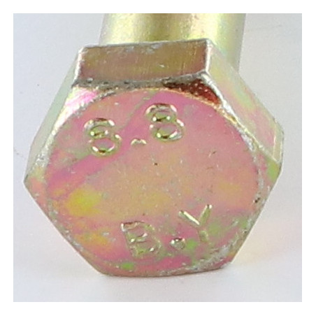 1 x Gambo Del Bullone Parzialmente Filettato Testa Esagonale M20X60 Classe 8.8 Bicromato