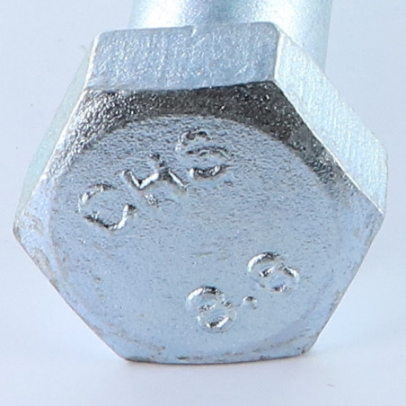 1 x Gambo Del Bullone Parzialmente Filettato Testa Esagonale M20X260 Classe 8.8 Zincate