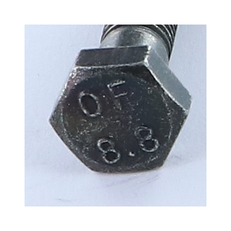 1 x Gambo Del Bullone Parzialmente Filettato Testa Esagonale M8X35 Classe 8.8 Acciaio Zincato Nero