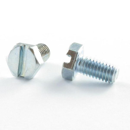 1 x Vite Per Metalli Testa Esagonale M3X5 Con Intaglio Acciaio Grezzo microviti