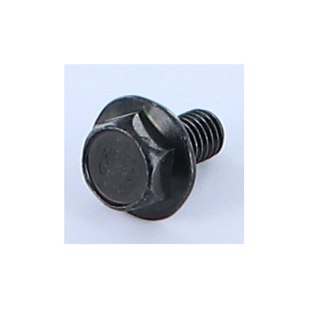 1 x Vite Per Metalli Testa Esagonale M6X12 Flangia Liscia BP Acciaio Zincato Nero