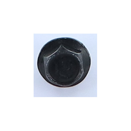 1 x Vite Per Metalli Testa Esagonale M6X12 Flangia Liscia BP Acciaio Zincato Nero