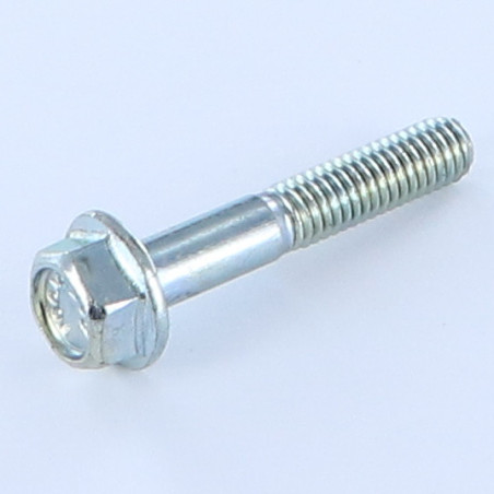 1 x Gambo Del Bullone Parzialmente Filettato Testa Esagonale M6X35 Flangia Liscia Zincate Filettatura Parziale