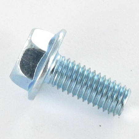 1 x Vite Per Metalli Testa Esagonale M6X40 Flangia Liscia Zincate Filettatura Parziale