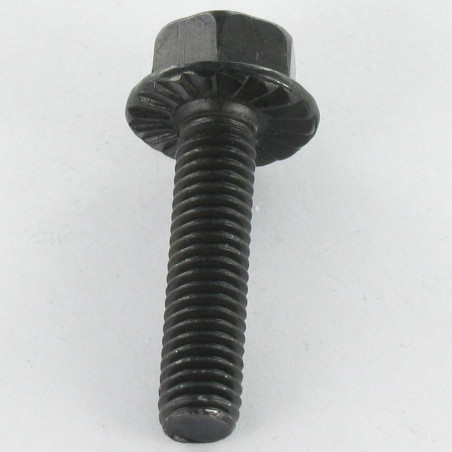 1 x Vite Per Metalli Testa Esagonale M8X30 Acciaio Zincato Nero Flangia Dentellata