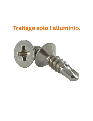 1 x Vite Autoperforante Acciaio Inox A2 Testa...