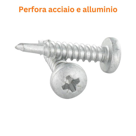 1 x Vite Autoperforante Testa Cilindrica Pozy 4.8X25 Acciaio Inox AISI 410