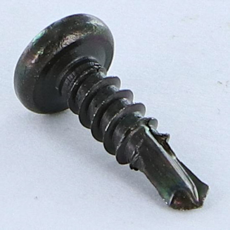 1 x Vite Autoperforante Acciaio Inox A2 Nero Testa Cilindrica Bombata Pozy 3,5X13