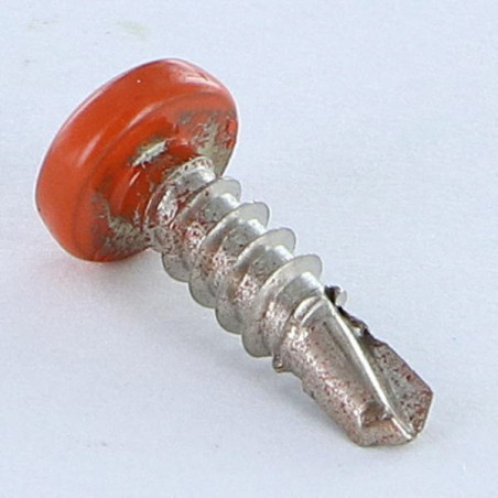 1 x Vite Autoperforante Acciaio Inox A2 Testa Cilindrica Bombata Pozy 3,5X13 RAL2001 ORA