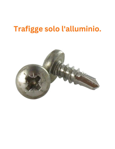 1 x Vite Autoperforante Acciaio Inox A2 Testa...