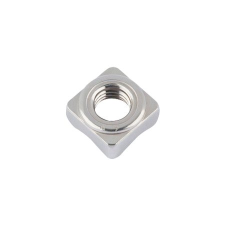 1 x Dado Quadrato A Saldare M8 14X14X6,5 Acciaio Inox A2