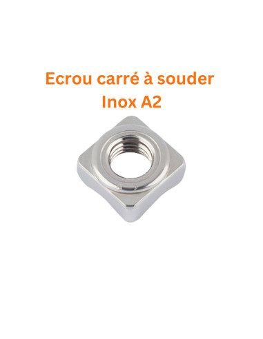 1 x Dado Quadrato A Saldare M6 10X10X5 Acciaio...
