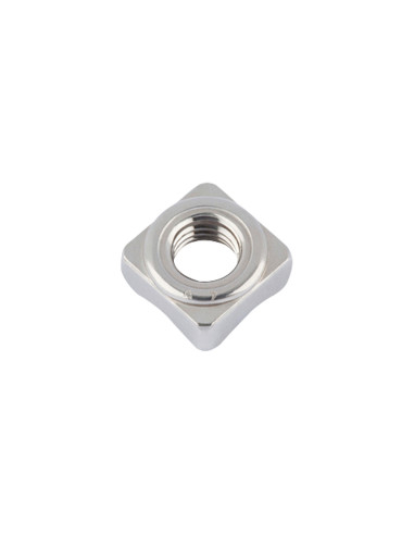 1 x Dado Quadrato A Saldare M6 10X10X5 Acciaio...