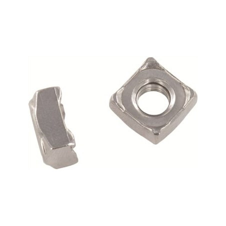 1 x Dado Quadrato A Saldare M5 9X9X4.2 Acciaio Inox A2