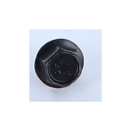 1 x Vite Per Metalli Testa Esagonale M6X16 Flangia Dentellata Classe 8.8 Acciaio Zincato Nero