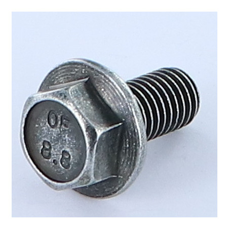 1 x Vite Per Metalli Testa Esagonale M10X20 Flangia Dentellata Classe 8.8 Acciaio Zincato Nero