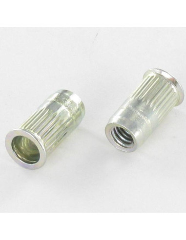 1 x Dado Cieco Zincate M6 9X15.5 Testa Ridotta