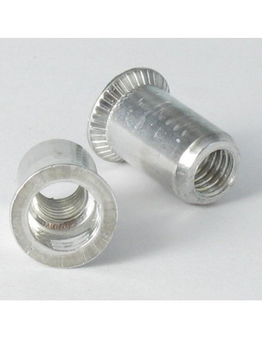 1 x Dado Cieco Zincate M6 9X17 Testa Forata