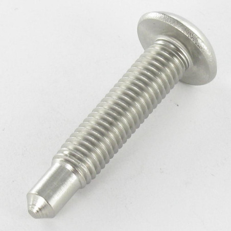 1 x Vite Per Metalli Testa Poelier Larga Esagono Incassato Acciaio Inox A2 M8X40 Punta 6X9 Chiave Esagonale Da 5