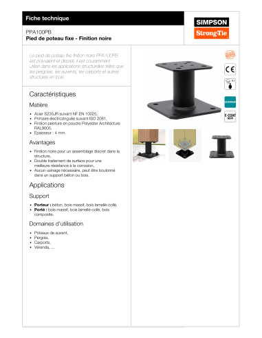 1 x Base de correio fisso SIMPSON Strong Tie...
