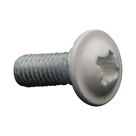 1 x Vite Testa Poelier Larga Pozy M6X16 Zincate Ral9010 Bianco Puro