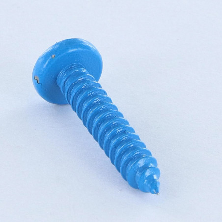 1 x Vite Per Lamiera Acciaio Inox A2 testa bombata larga Pozy 4.8X25 Blu RAL5012