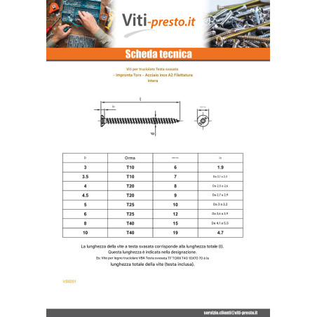 1 x Vite Per Legno E Truciolato Testa Forata T40 8X30 Discussione completa Acciaio Inox A2