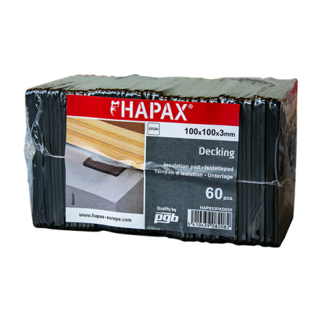 1 x Lotto di 60 Cuscinetti di protezione per travetti 100X100X3 EPDM