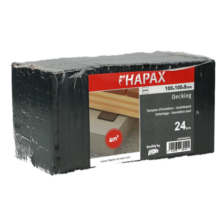 1 x Lotto di 24 Cuscinetti di protezione per travetti 100X100X8 EPDM