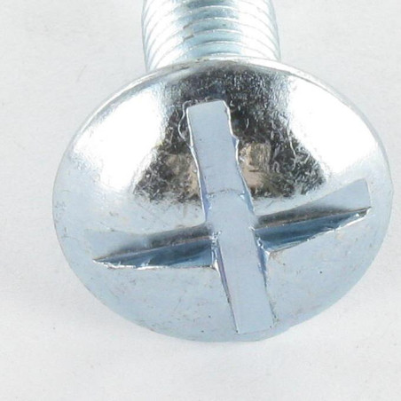 1 x Vite Testa Poelier Larga Con Intaglio In Croce M10X70 Zincate