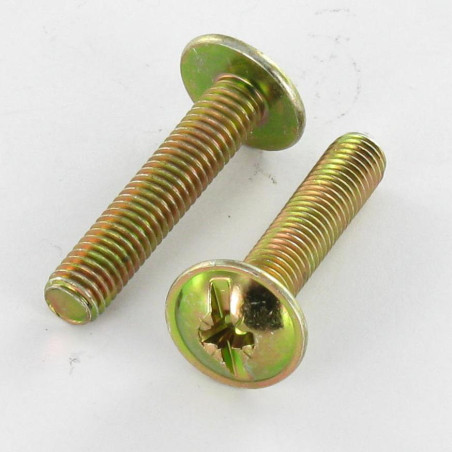 1 x Vite Testa Poelier Larga Pozy Con Intaglio M5X25 Bicromato