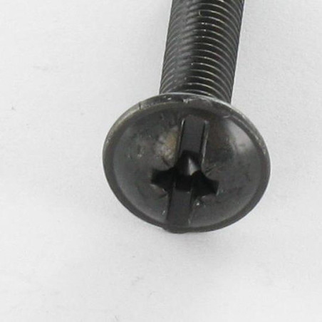 1 x Vite Testa Poelier Larga Pozy Con Intaglio M6X20 Acciaio Zincato Nero