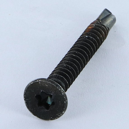1 x Vite Autoperforante Testa Forata T25 5,5X50 Acciaio Zincato Nero