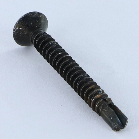 1 x Vite Autoperforante Testa Forata T25 5,5X50 Acciaio Zincato Nero