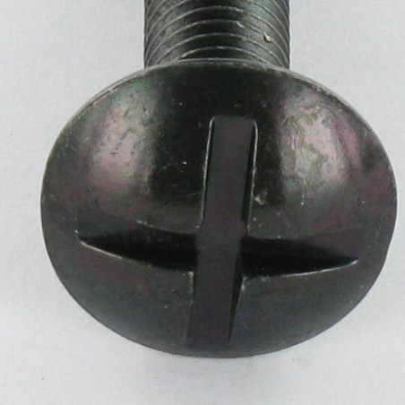 1 x Vite Testa Poelier Larga Con Intaglio In Croce M8X40 Acciaio Zincato Nero