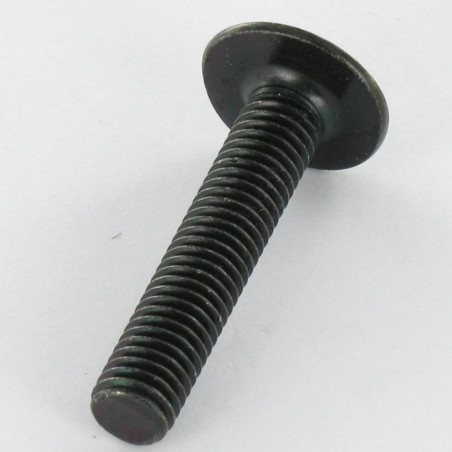 1 x Vite Testa Poelier Larga Con Intaglio In Croce M8X40 Acciaio Zincato Nero